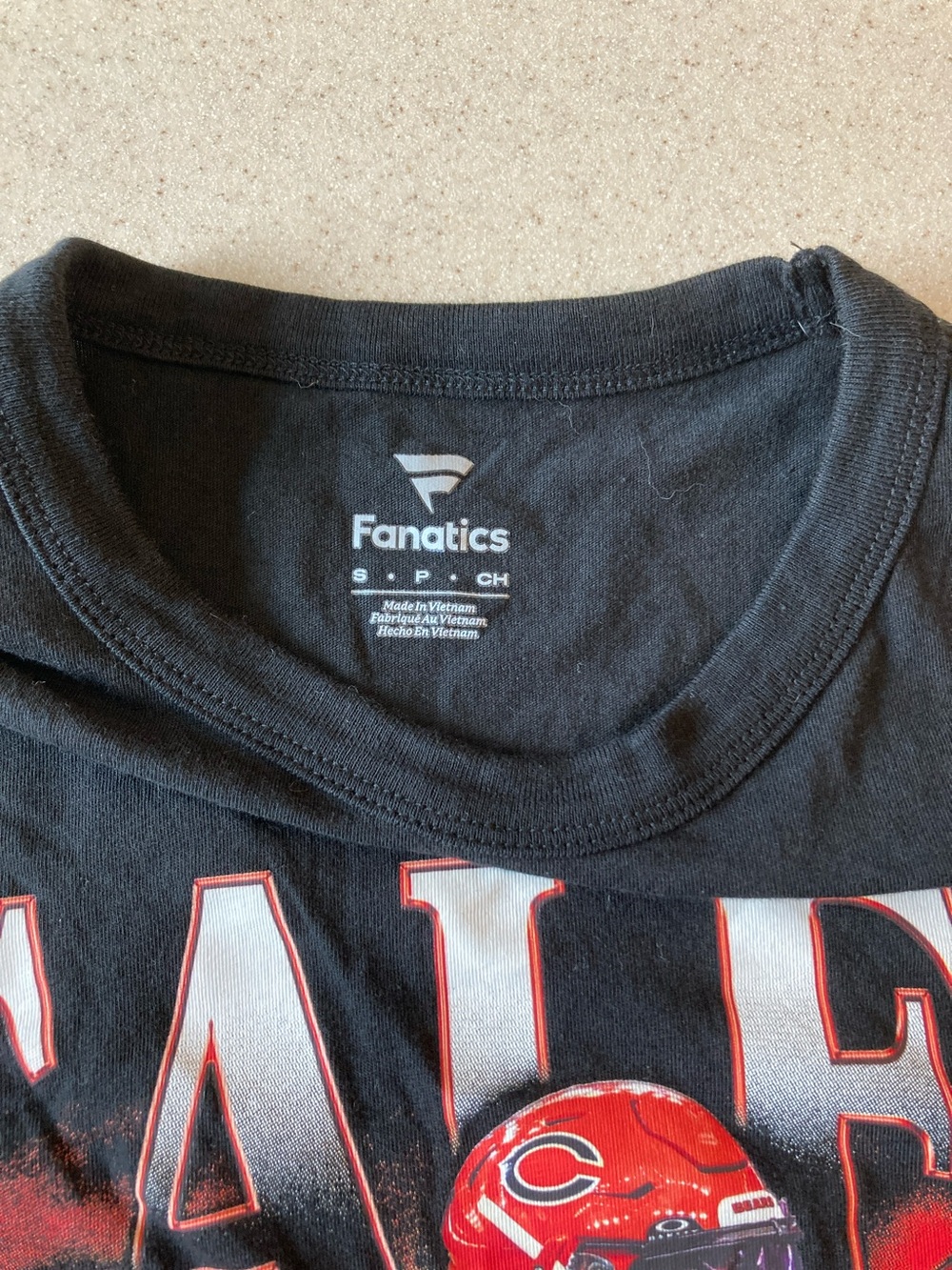 Fanatics Black and Red Caleb Williams Graphic Short Sleeve Tee Men Size Small - Picture 6 of 10